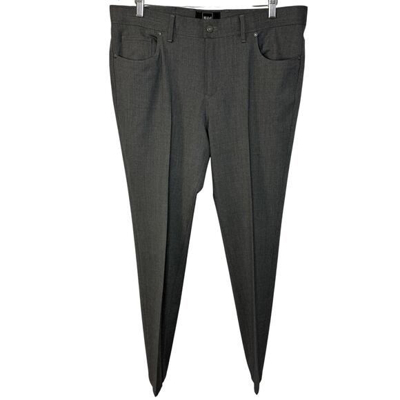 Hiltl Kent Pants Contemporary Fit Stretch Grey Wool Blend Men's 52 US 36x32 - Picture 1 of 13